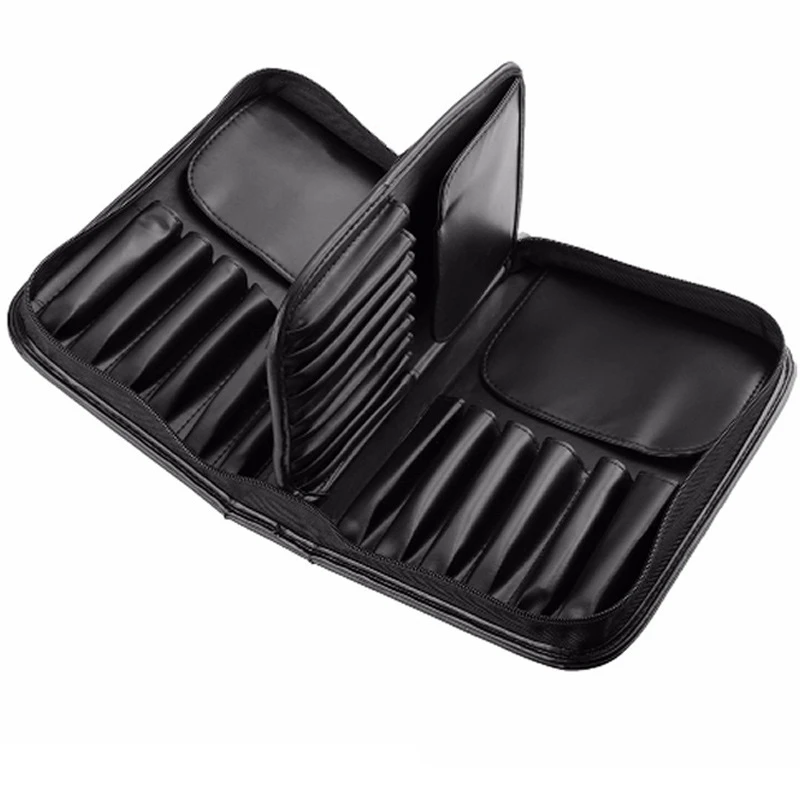 Вместительная Косметическая кисть на молнии сумка из искусственной кожи