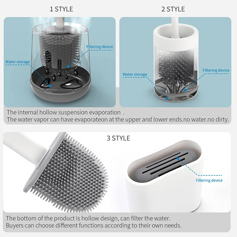 Anho держатель для туалетной щетки силиконовый туалет чистящие кусты настенные
