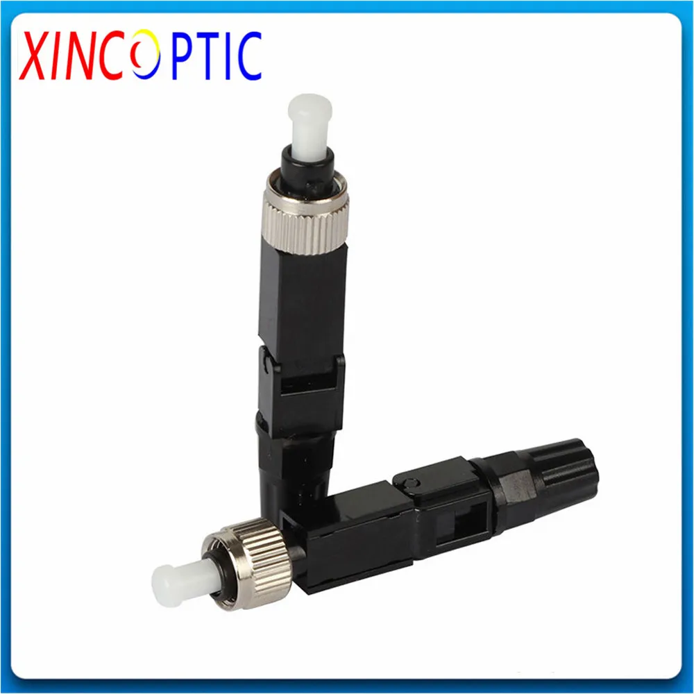 50 шт. черно белый FC UPC Одномодовый FTTH волоконный быстрый соединитель бесплатная