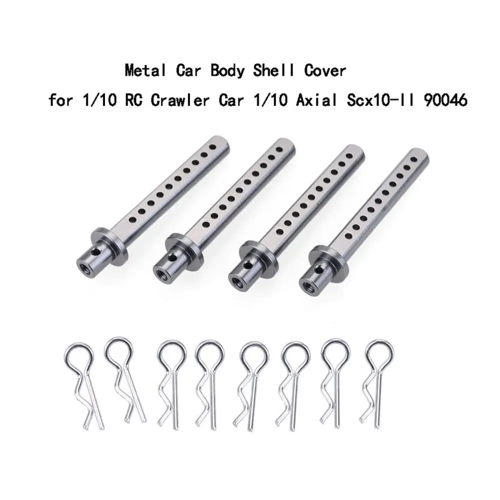 

4 шт. металлический корпус корпуса автомобиля металлический столб с R штифтами для 1/10 осевой Scx10-ll 90046 RC автомобили запасные части