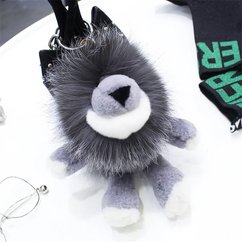 Кулон в виде меха лисы Маленькая подвеска льва из австрийской шерсти мешочек