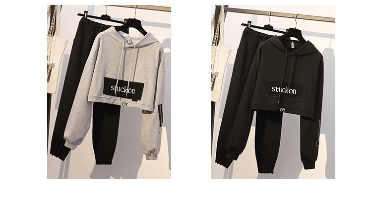 YICIYA черный плюс размер большой 4xl 5xl Женский комплект из 2 предметов спортивные костюмы Костюмы комплект из толстовки топ и брюки костюмы одежда