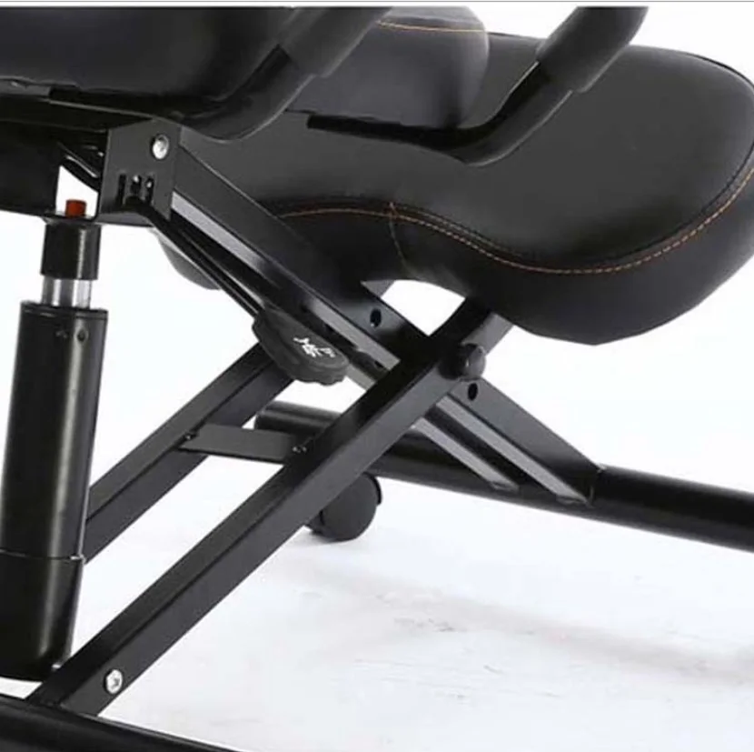 Дизайнерское коленное кресло с спинкой и ручкой офисное эргономичное кожаное