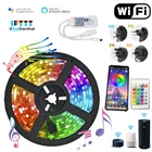 Светодиодная Водонепроницаемая ленсветильник 5050 SMD с поддержкой Bluetooth, Wi-Fi и адаптером, 30 м