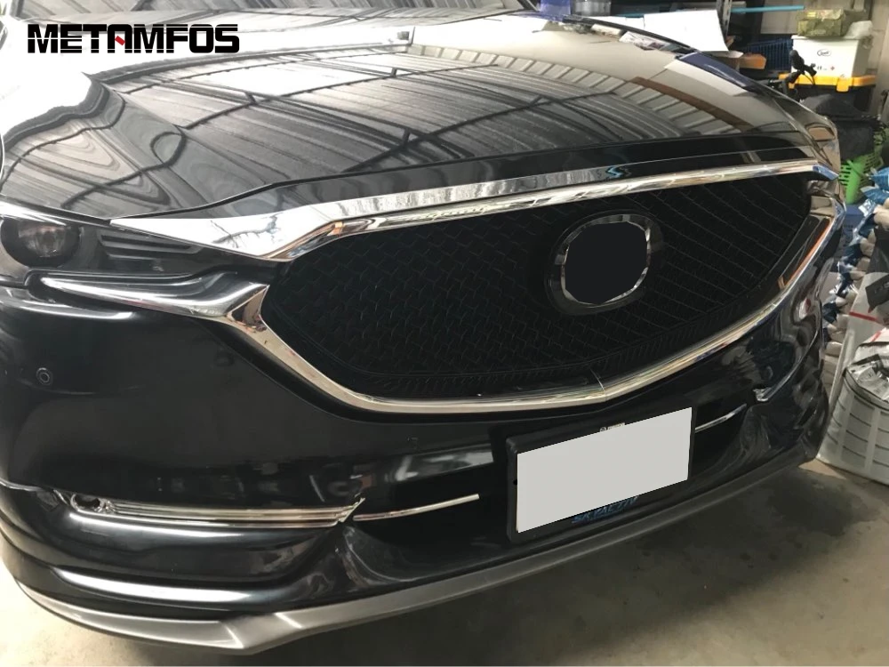 Для Mazda CX5 CX 5 CX8 8 2017 2019 2020 хромированный передний двигатель решетка молдинг