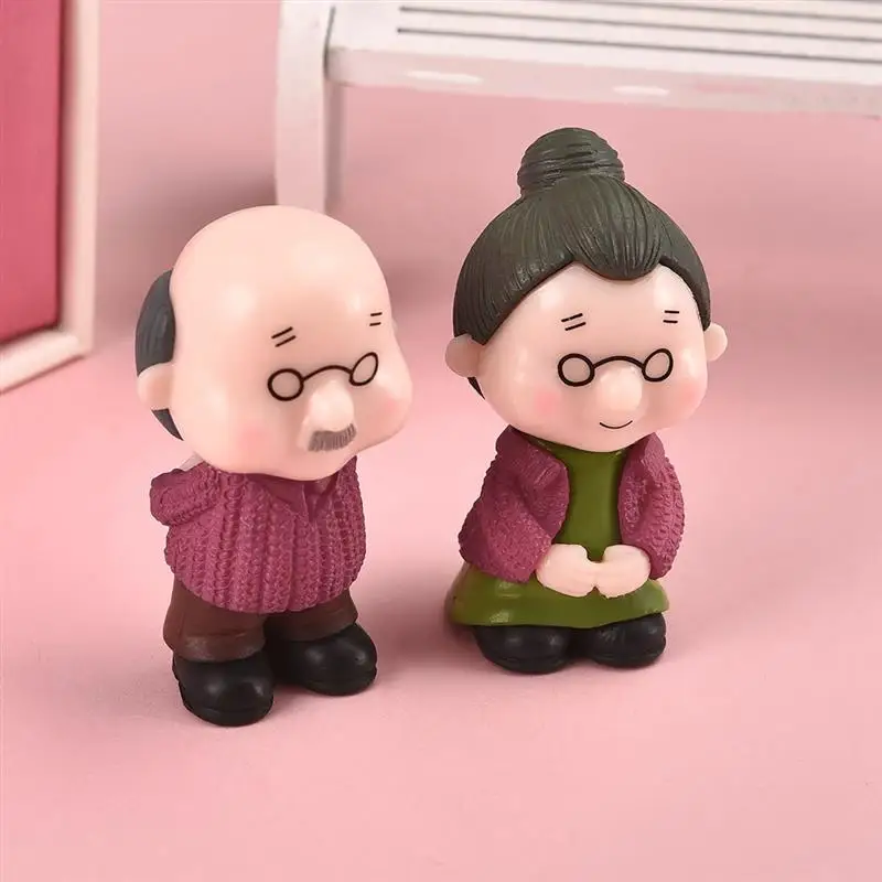 1 пара фигурок дедушка старая DIY мини-Сказочный Сад кукла с узором подарок для