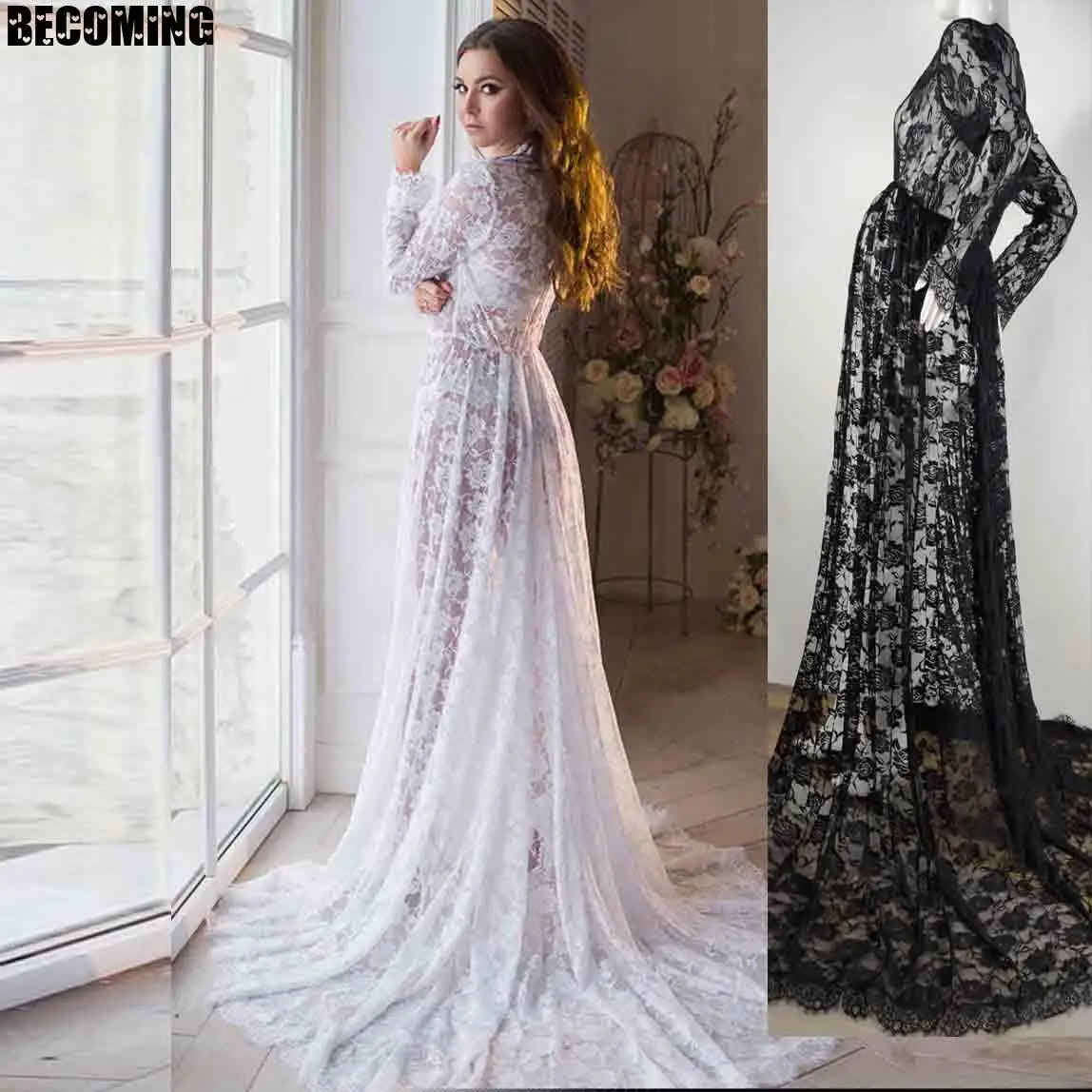 Кружевное платье для фотосъемки беременности длинное беременных кружевное