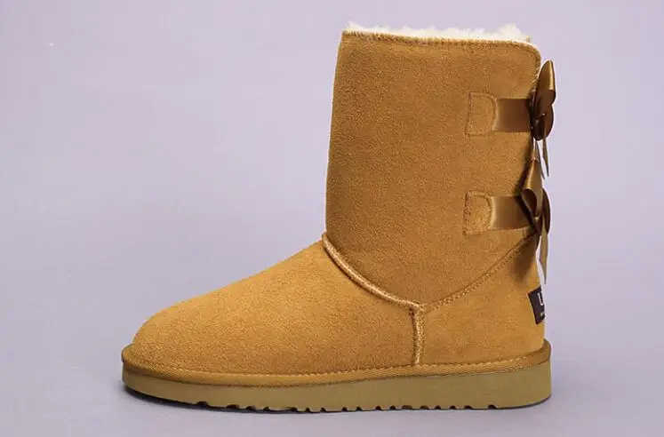 Зимние Кожаные Женские Классические полусапожки в австралийском стиле