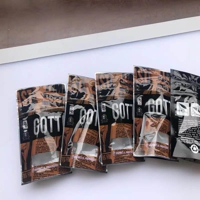 

New Arrival Gotti Packbackboyz Bags Resealable Zipper Seal For Freshness Childproof Flowers Packing Lucky Mylar Bags Gotti Myl F