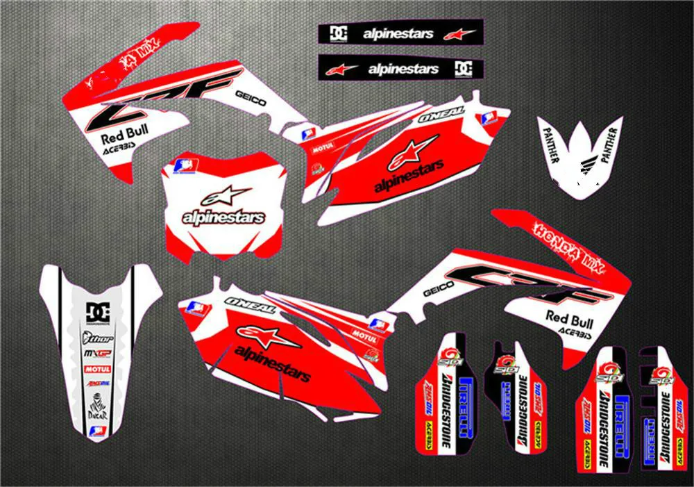 Набор стикеров для Honda CRF250 CRF250R CRF450 CRF450R CRF 250 450 2010 2011 2012|Наклейки и стикеры| |