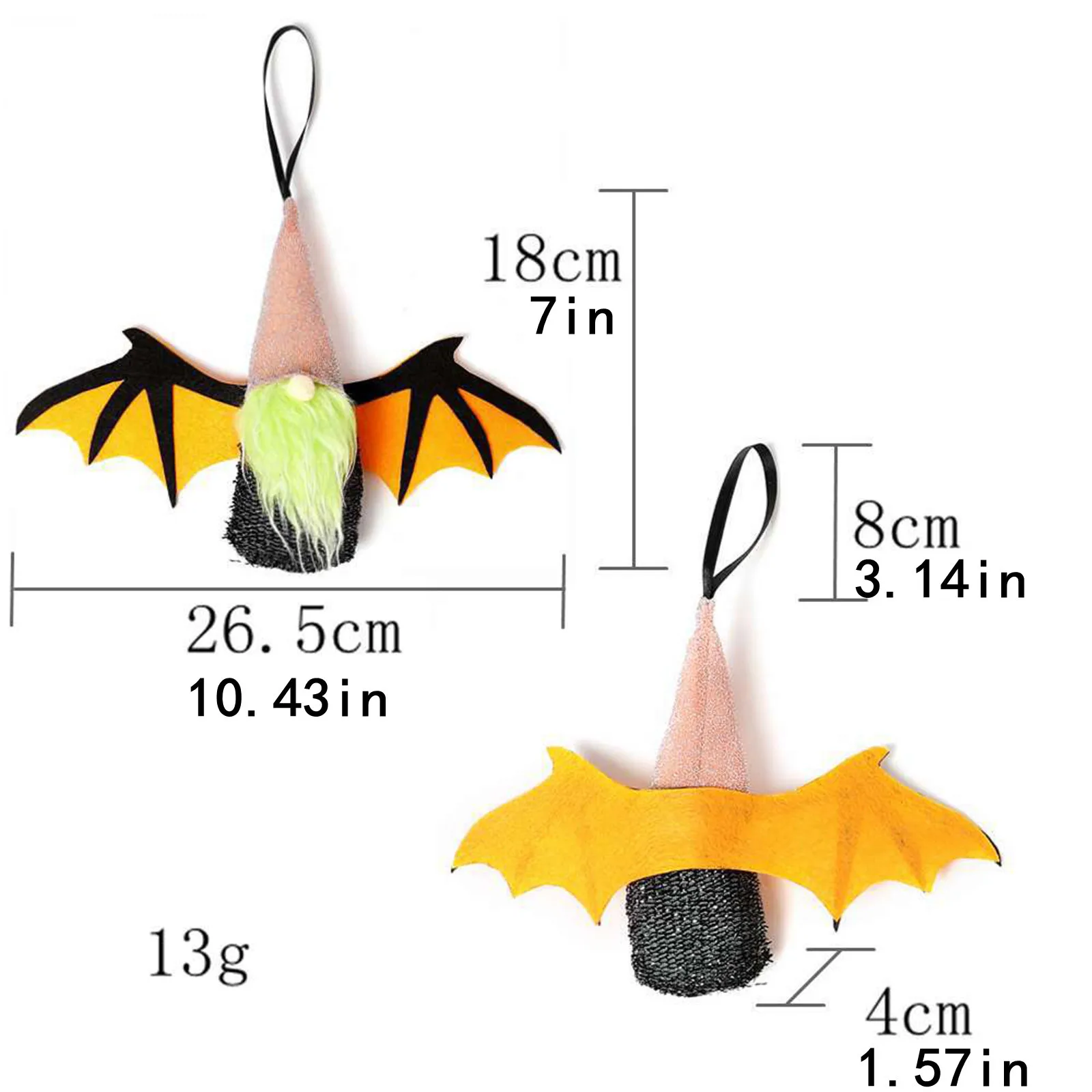 

Halloween Plush Dwarf Pendant Faceless Doll Magician Top Hat Ornaments Pumpkin Ghost Glowing Spider Doll Pendant Figurines