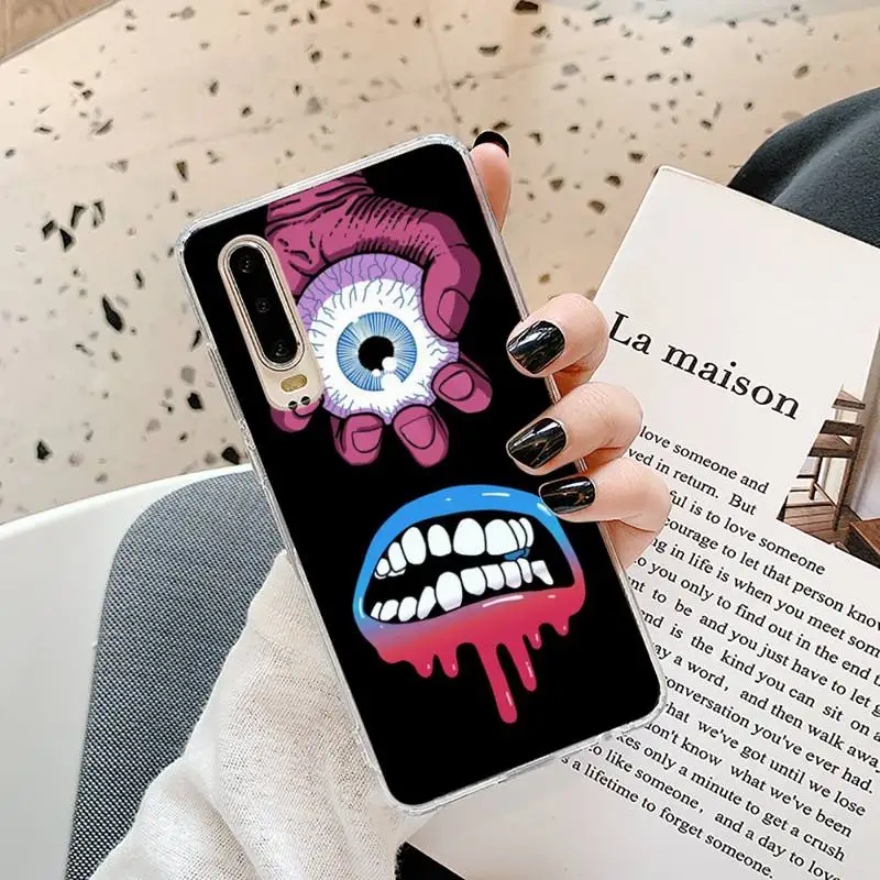 

Horror eyes hands PhoneCase Transparent for Samsung A71 S9 10 20 HUAWEI p30 40 honor 10i 8x xiaomi note 8 Pro 10t 11 mobile bags