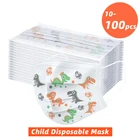 Маска детская трехслойная одноразовая эластичная, 10100 шт.