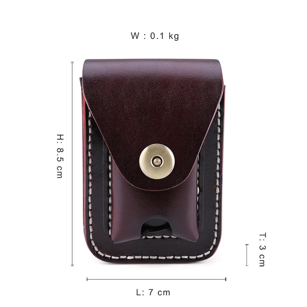 

GENODERN Vintage New Cigarette Case Genuine Leather Waist Bag Fanny Pack for Men Women Vegatable Tanned Leather Cigarette Pouch