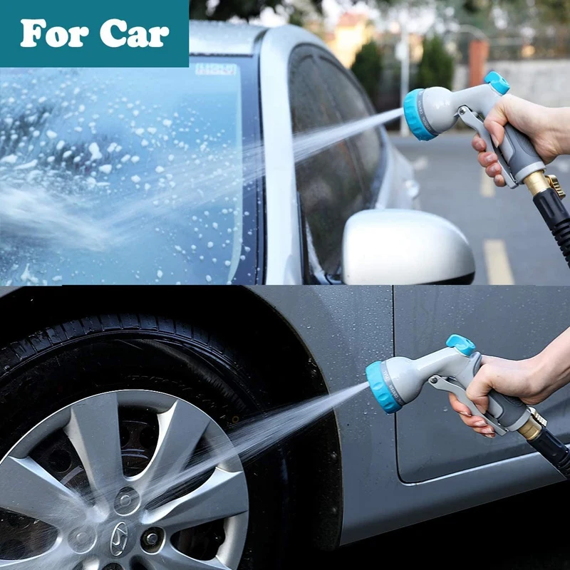 

Garden Hose Nozzles 8 Adjustable Patterns Hose Spray Nozzle Watering Accessories for Garden Watering Lawn Car Washing