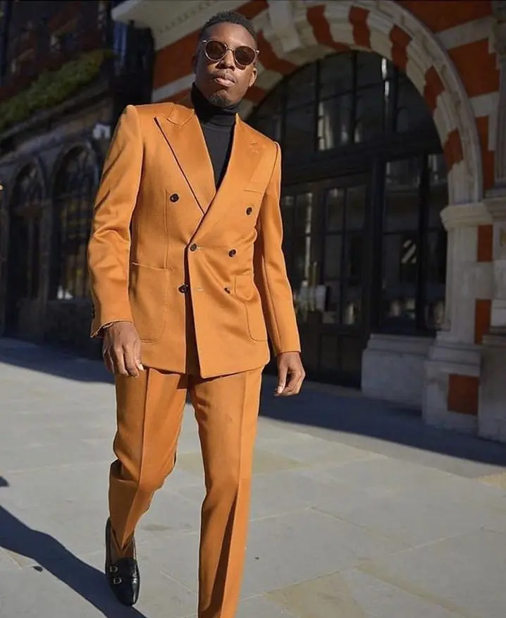 Костюм мужской для свадьбы приталенный смокинг жениха 2 предмета Блейзер пиджак