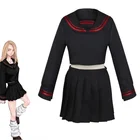 Костюм для косплея девушки из аниме Токийский мстители, школьная форма Сиба-юзуха, костюм с юбкой, Черное женское платье