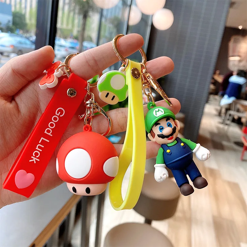 Модный супер Bros брелок мультяшный 3D Очаровательная подвеска для сумок детский
