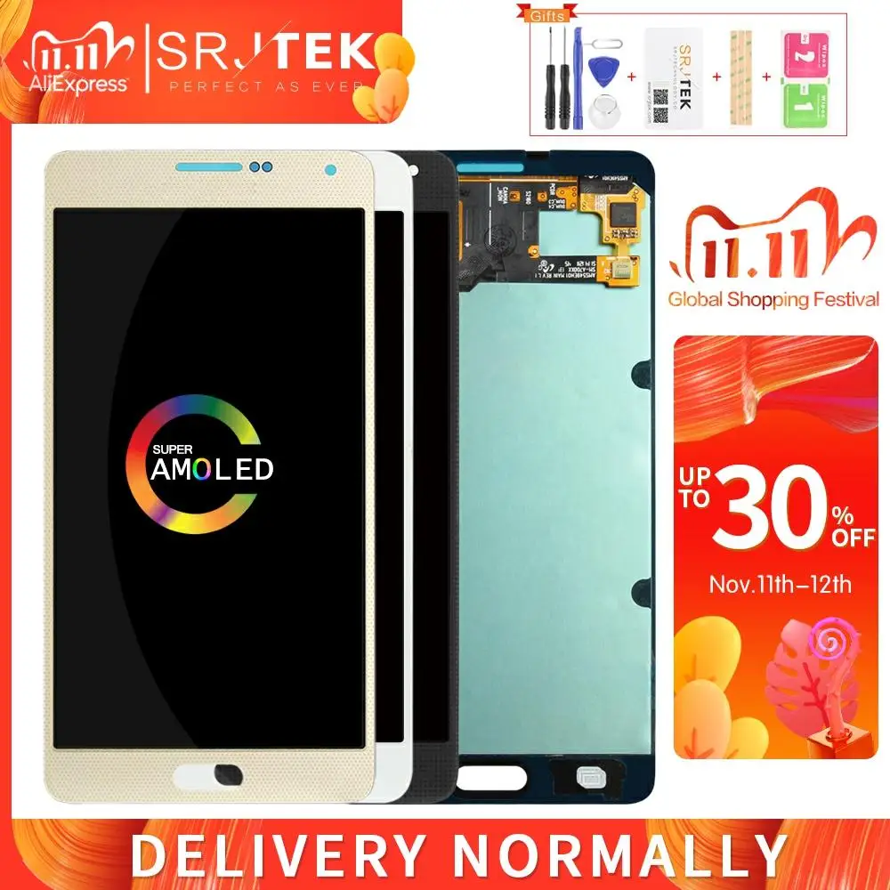 AMOLED/TFT Srjtek для Samsung Galaxy A7 2015 LCD дисплей сенсорный экран дигитайзер стекло сборка