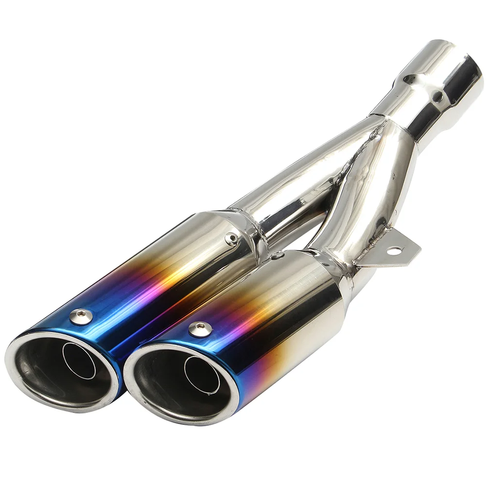 

1 Set Universal Stainless Steel Car Rear Round Exhaust Pipe Tail Throat Muffler