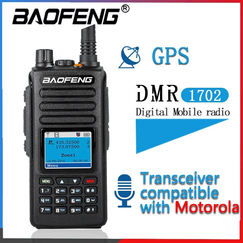 

BaoFeng DM-1702 DM1702 DMR цифровая аналоговая Двухрежимная рация Walkie Taklie VHF UHF GPS портативный двухсторонний любительский CB радио 1701 ретранслятор