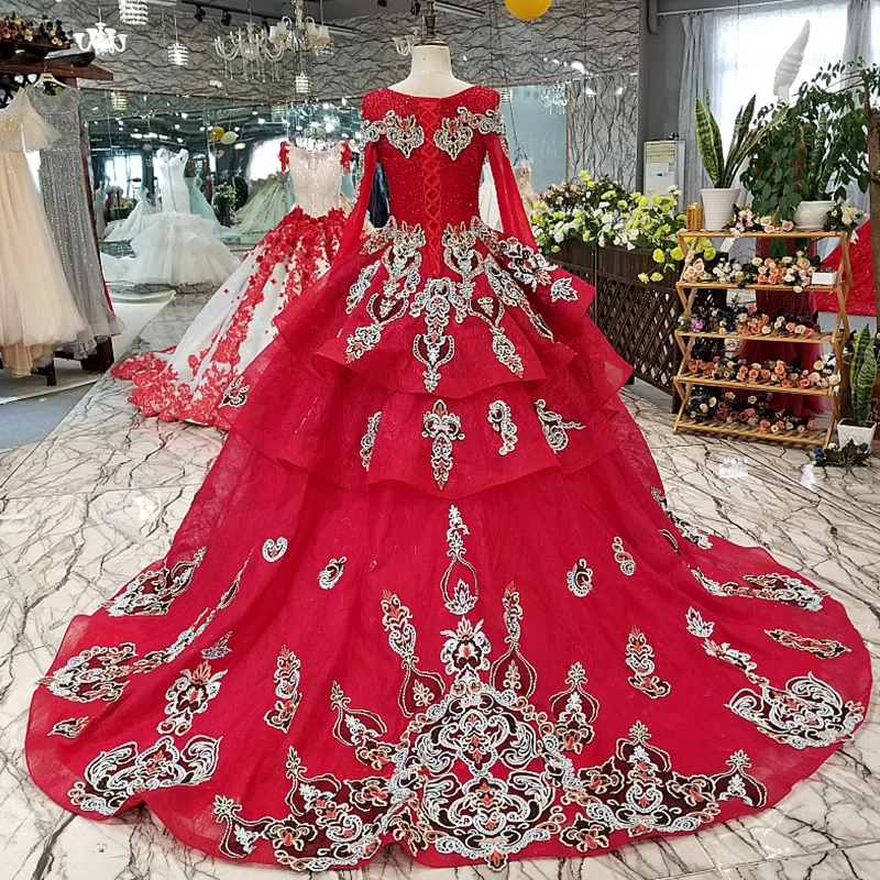 LS54744 королевское красное vintage платье партии o шеи длинние tulle втулки зашнуруйте