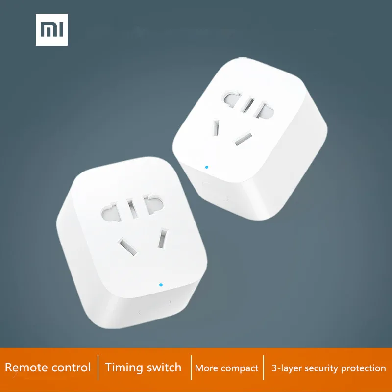 

Xiaomi Mijia Smart Socket 2 Bluetooth Gateway Version WiFi Wireless Remote Socket Adaptor Power On Or Off Work With Mijia APP