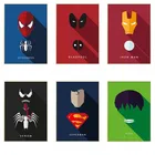 Картина на холсте с принтом супергероев Марвел, Мстители, Настенная роспись для детской комнаты, Человек-паук, Железный человек, декоративная картина, подарок на день рождения, игрушки