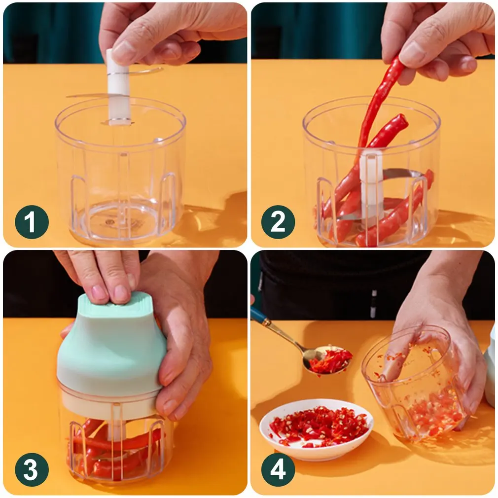 

100ml Wireless Electric Mini Meat Grinder Supplement Cooking Machine Equipment Artifact Kitchen Gadget Garlic Masher