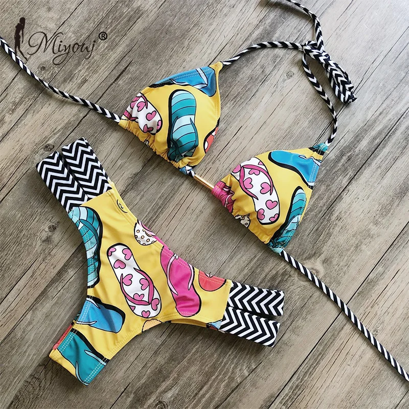 Miyouj бразильский купальник женские пляжные бикини сексуальные купальники 2019