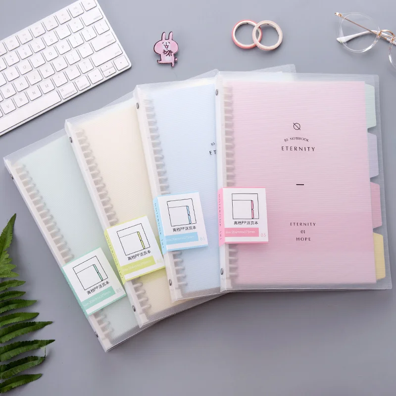 

Notebook B5 A4 A5 Loose Leaf Spiral Notebook Paper Diary Removable Simple Thickened Coil Shell Notebook