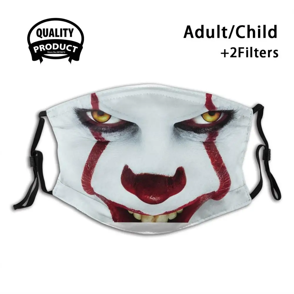 

Мудрые модные маски для рта с фильтром, маска для лица для взрослых и детей, маска клоуна, страшная, веселая, шумная, громкая, мудрый ужас