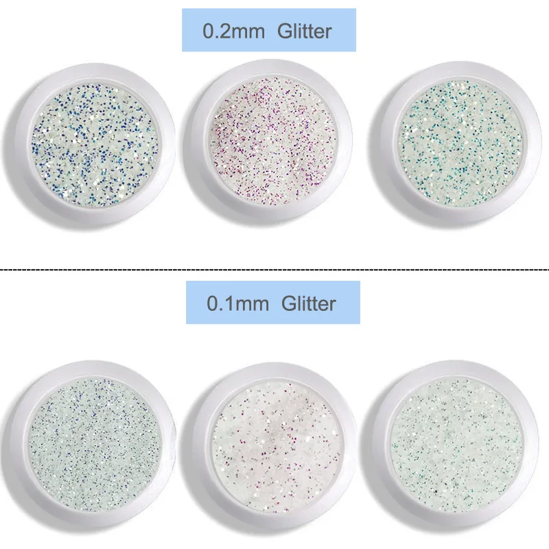 6 Коробки/комплект Аврора гель для ногтей Русалка Единорог блестками 3D Nail Art хром