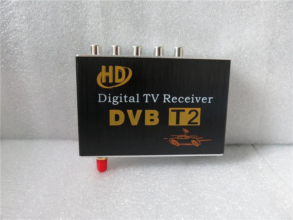High Speed 110km/h Golden DVB T2 Car DVB-T Double Antenna DVB-T2 T H.264 MPEG4 External USB Digital TV Tuner Russian | Автомобили и
