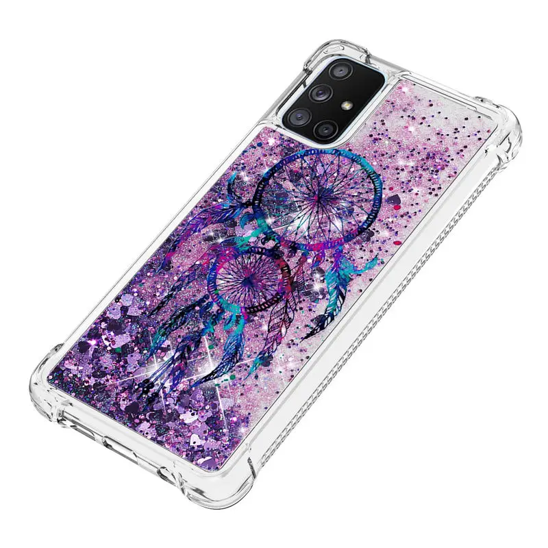 

For Samsung A51 5G Case Fashion Pattern Quicksand Glitter Silicone Shockproof Back Cover For Samsung A51 5G SM-A516B Phone Cover