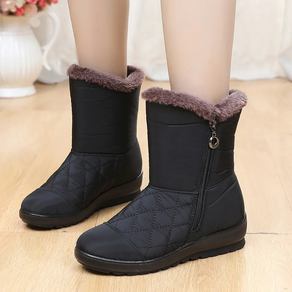 Теплые женские зимние ботинки для пешего туризма короткие ботильоны