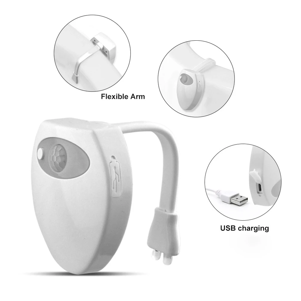 Светодиодный ночсветильник для унитаза с USB-зарядкой Индукционная лампа