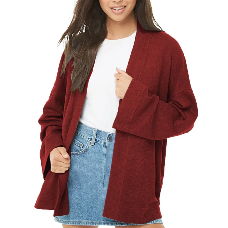 Повседневная Свободная верхняя одежда пальто и куртки женские кардиганы Ретро