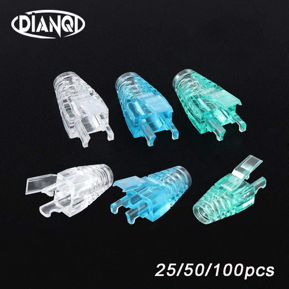 RJ 45 CAT6 CAT5e адаптер Кепки Ethernet сетевой кабель Разъем Вилки RJ45 с кошачьим 5 защитный