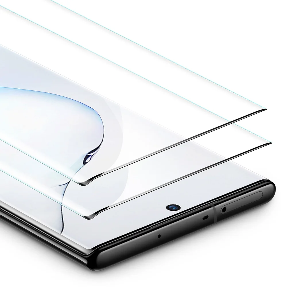 For Note 10 Plus 2 шт./лот ESR закаленное стекло для samsung Note 10 Note 10+ защита экрана полное покрытие стеклянная пленка для samsung Note 10 Plus 5G - Цвет: For Note 10 Plus