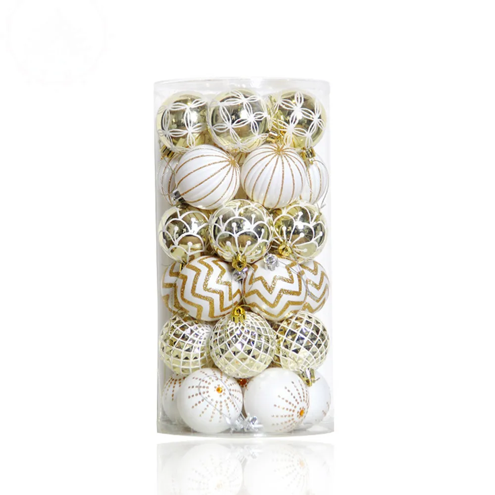 30 шт. Рождественский бал вечерние Рождественская елка висячие украшения Платина