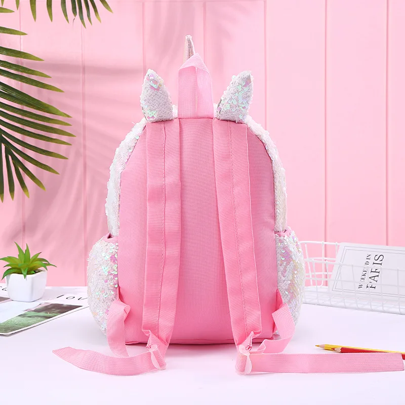New Unicorn Large Capacity Sequins School Bags for Girls Mochila Escolar Backpack Cute Cartoon Schoolbag Girl School Backpack