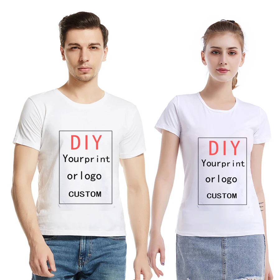 Индивидуальная футболка с принтом для женщин сделай сам как на фото или