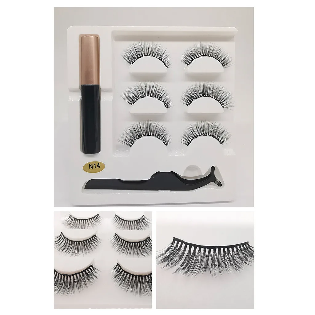 Жидкий Магнитный ненастоящий Пинцет для ресниц набор натуральных длинных глаз