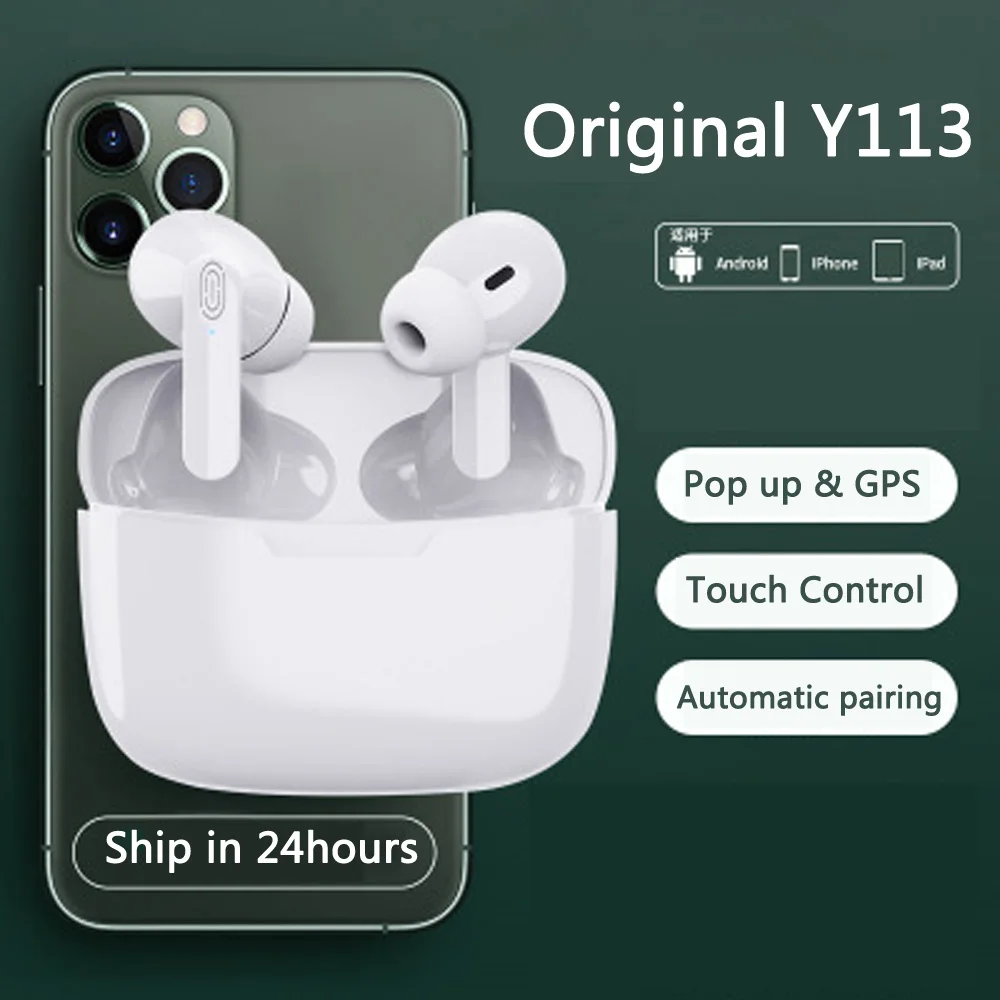 

Original Y113 TWS In ear Earphones Wireless Sport Headset Bluetooth-compatible earbuds Headphones For IOS Android Smart phones