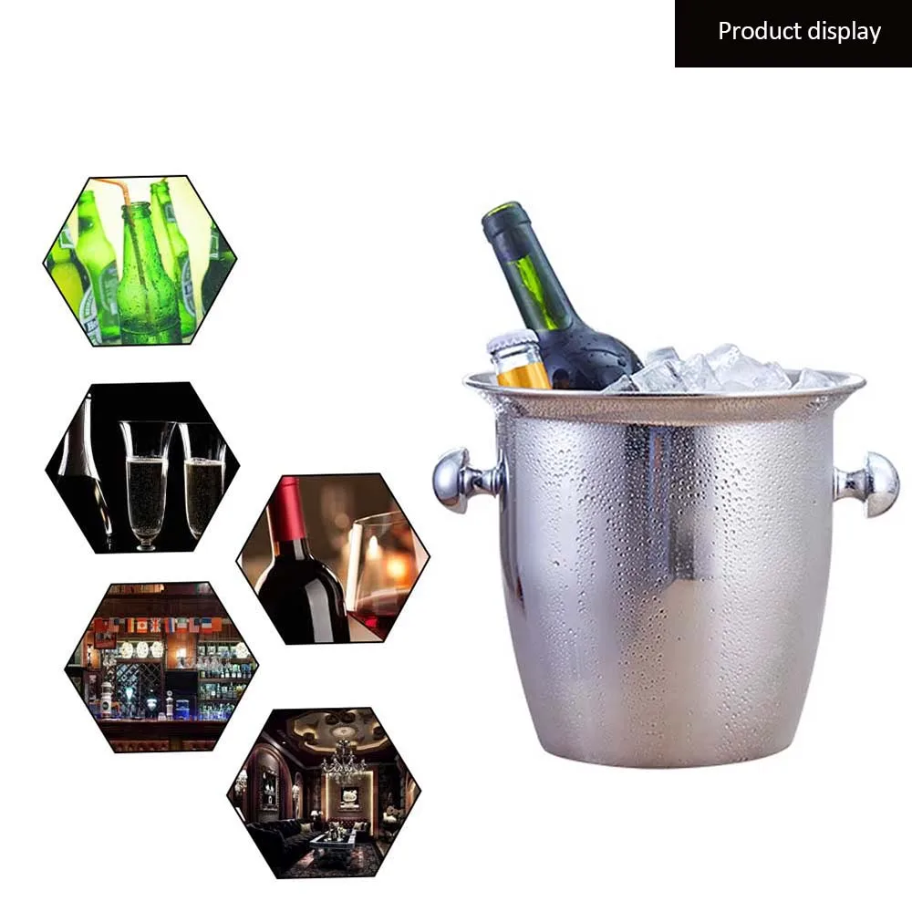 2L/5L Нержавеющая сталь утепленное красное вино льда-ведро охладитель коробки