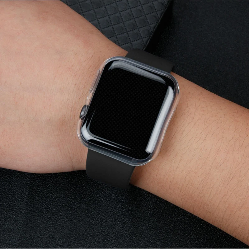 Прозрачный чехол для Apple Watch Series 3 2 1 38 мм 42 тонкий мягкий прозрачный защитный из