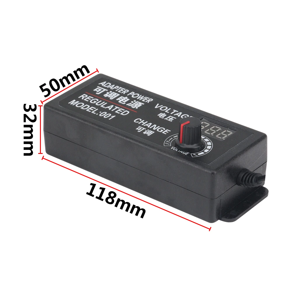 Адаптер питания с регулируемой яркостью и цифровым дисплеем стандарт ЕС/США |