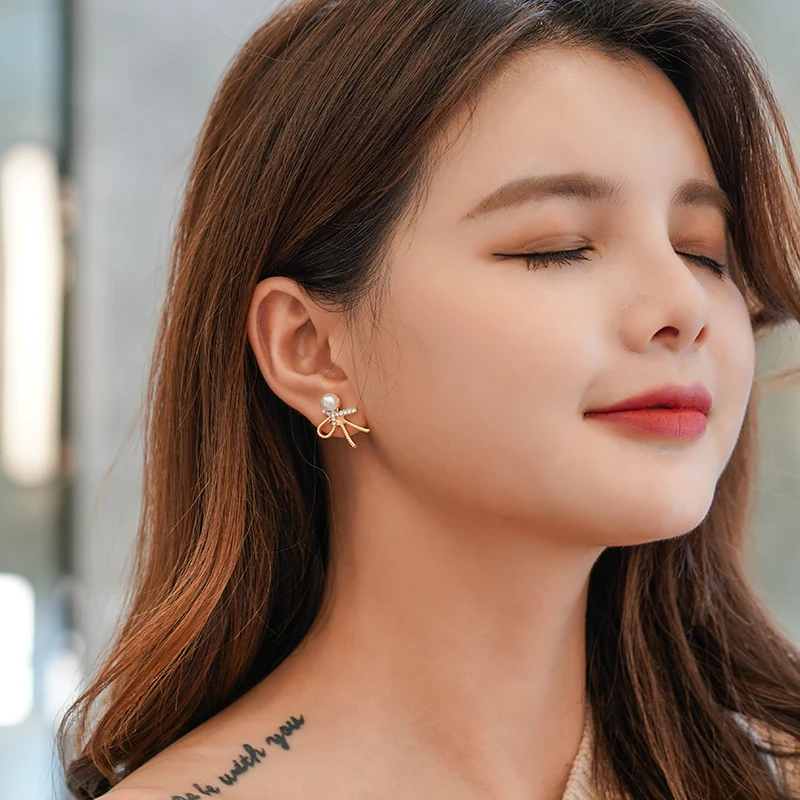 Женские серьги-бабочки Xinwei Золотые серьги-стразы с кристаллами вечерние серьги