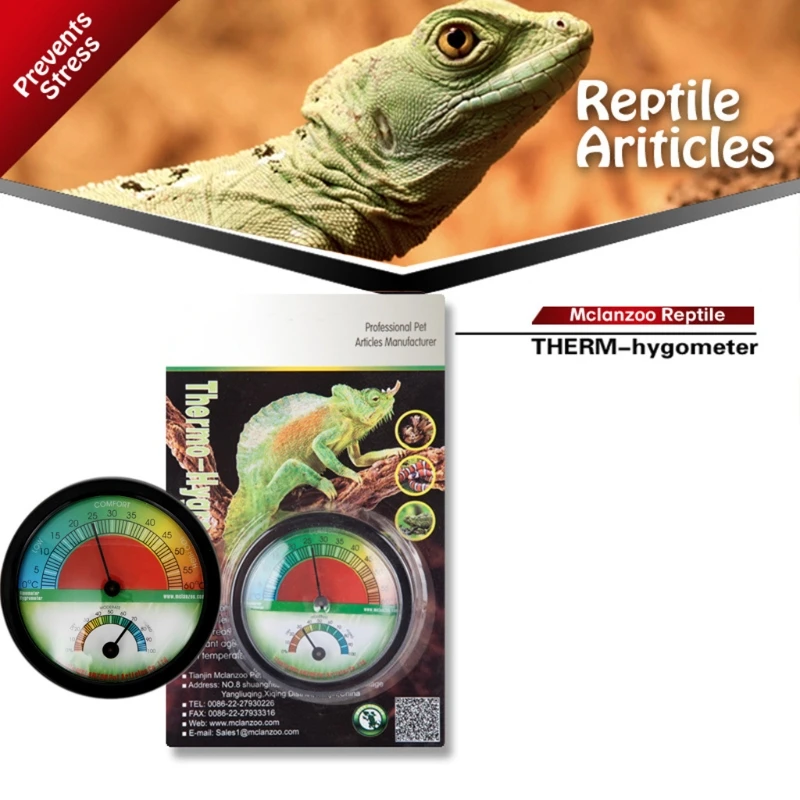 

Reptile Terrarium Thermometer,Dial Gauges Pet Rearing Box Thermometer